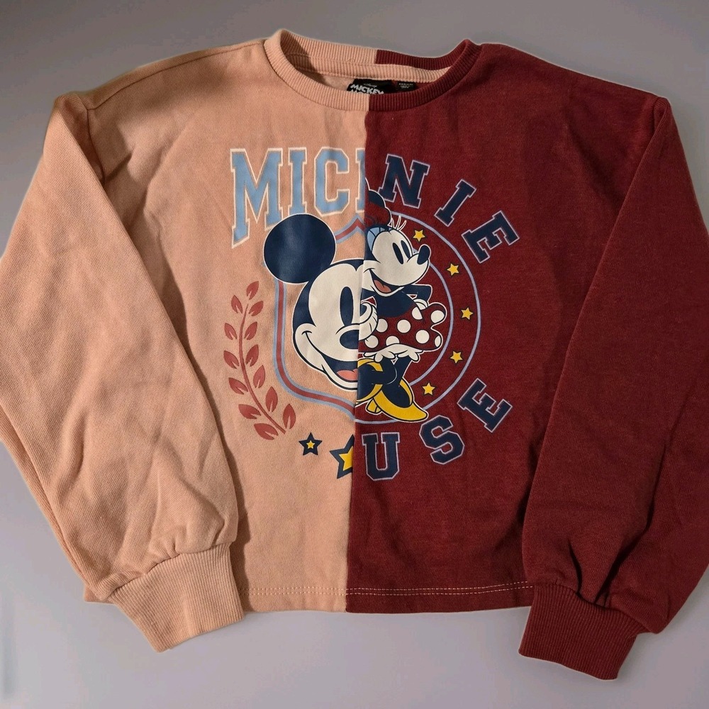Disney Mickey Mouse and Minnie Mouse Pink Maroon Sweatshirts & Hoodies Size XXS